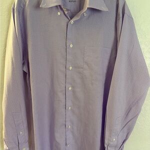 Men's Lavender Checkered Dress Shirt